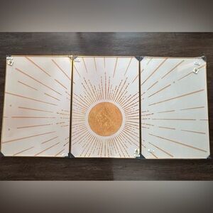 Sunburst Triptych Wall Art